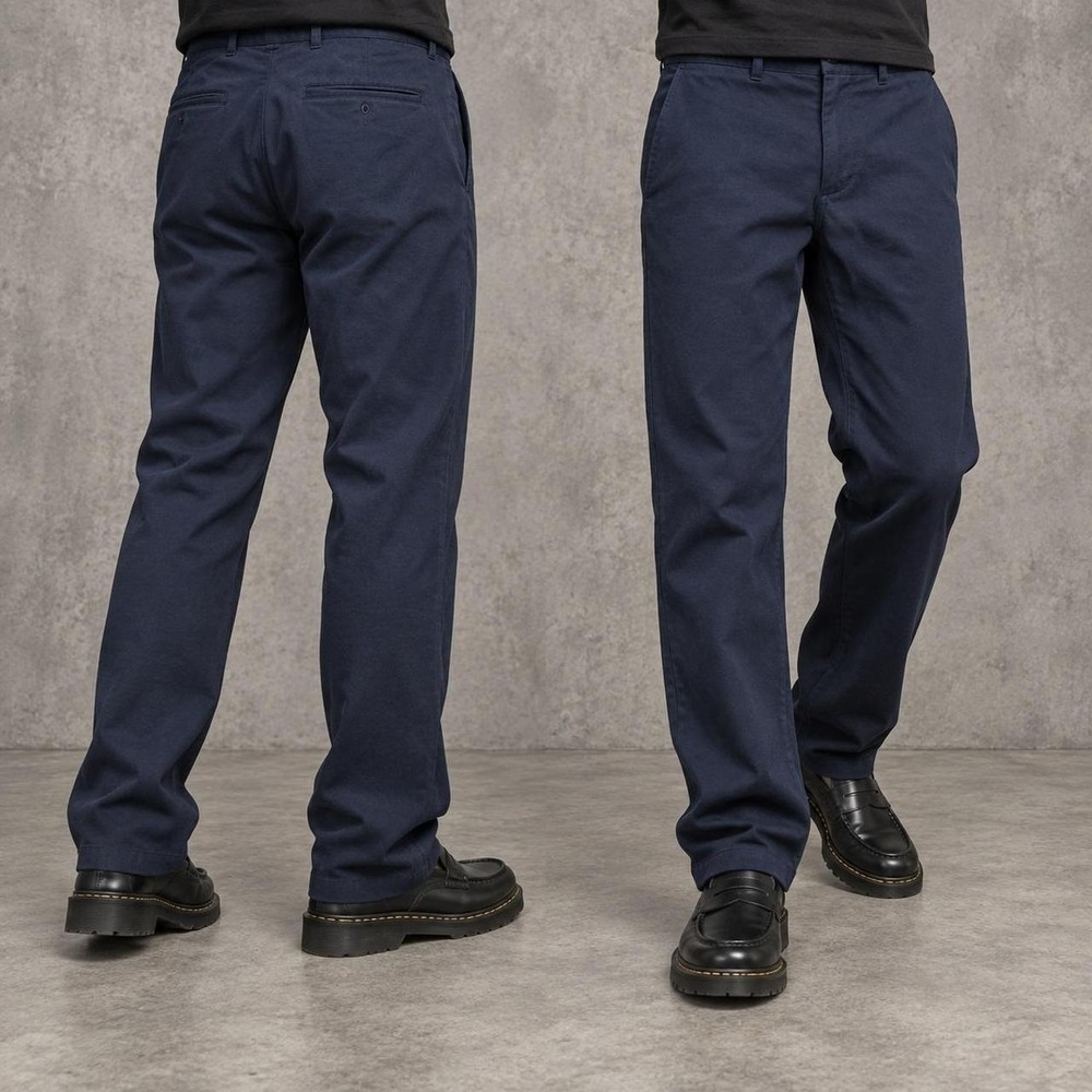 34x30 Deep Blue Straight Leg Dress Pants Y2K 2000s Vintage